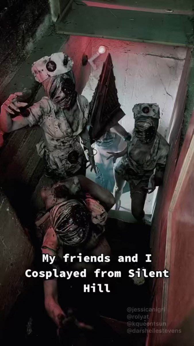 My friends and I cosplayed from #SILENTHILL 📐❤️