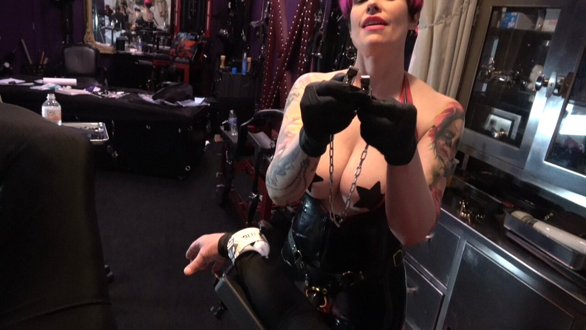 pain’s edge // pleasure denied with @DominaNatalieNY on my 🪭…