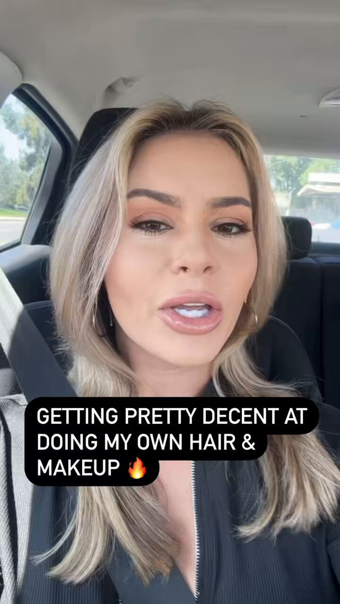Getting pretty decent at doing my hair & makeup 🔥…